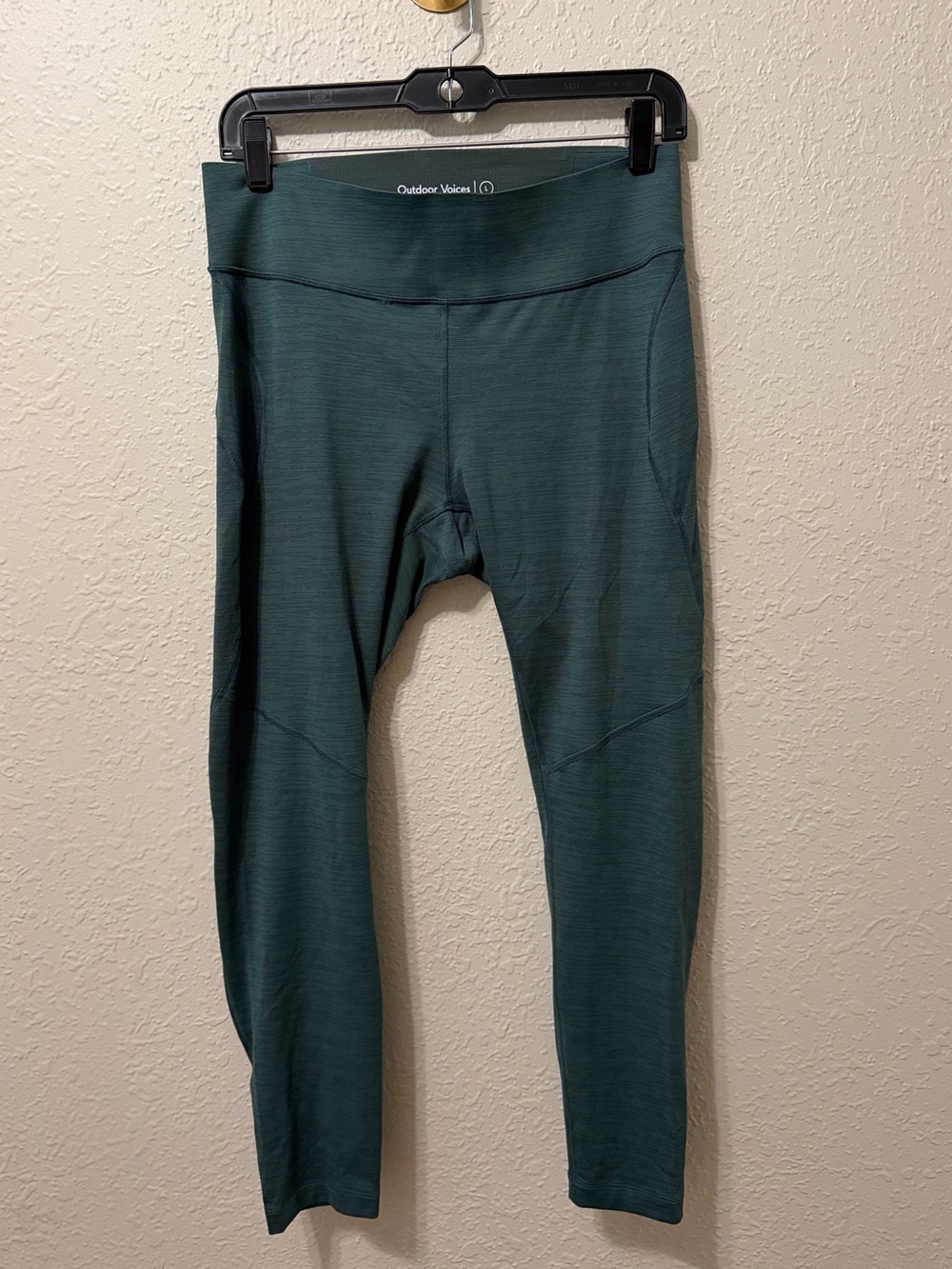 Outdoor Voices Dark Green High-Waisted 3/4 Leggings